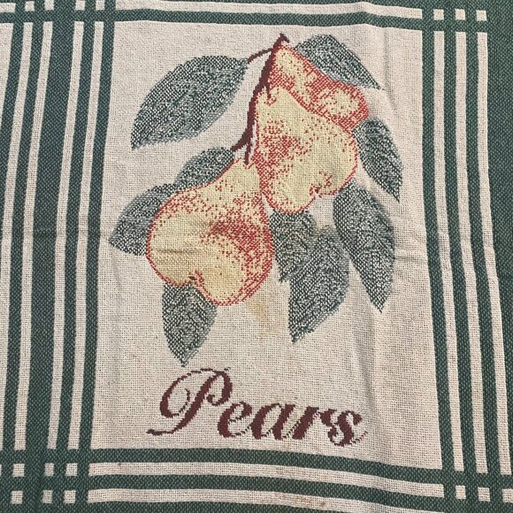 The Rug Barn Fruit Sampler Seafoam Combo Throw Blanket Cotton Vintage 57"x43" - Picture 11 of 14